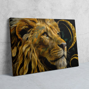 Celestial Lion Crown - Luxury Wall Art