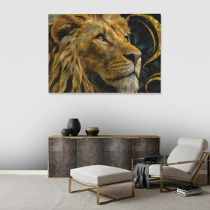 Celestial Lion Crown - Luxury Wall Art