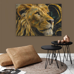 Celestial Lion Crown - Luxury Wall Art