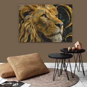 Celestial Lion Crown - Luxury Wall Art