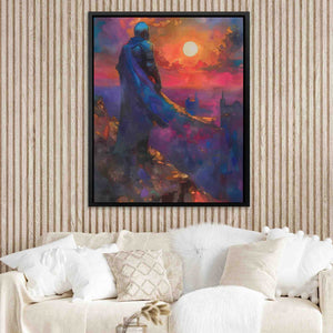 Celestial Shadows - Watercolor Canvas Wall Art