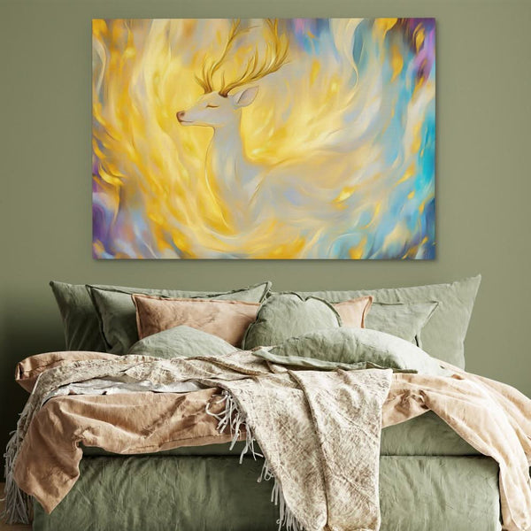 Celestial Stag in a room