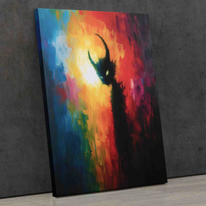 Chaotic Rainbow - Macabre Wall Art in Black Frame