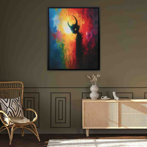 Chaotic Rainbow - Large Abstract Canvas Print