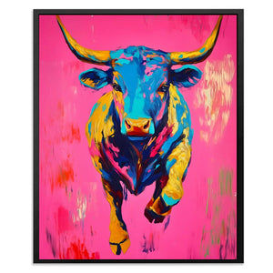 Charging Electric Bull - Luxury Wall Art