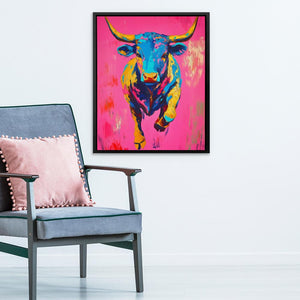 Charging Electric Bull - Luxury Wall Art