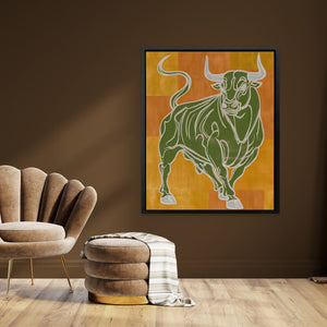 Charging Emerald Force - Luxury Wall Art