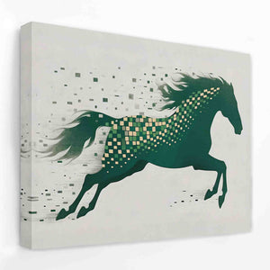 Charging Steed - Animals Canvas Wall Art