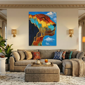 Cheetah Cloudscape Rising - Luxury Wall Art