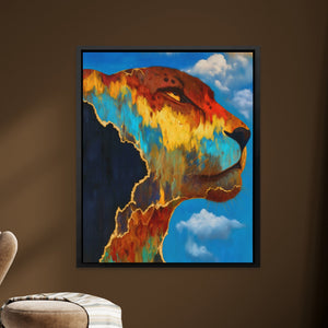 Cheetah Cloudscape Rising - Luxury Wall Art