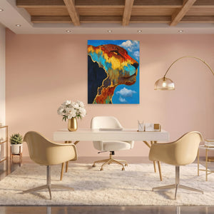 Cheetah Cloudscape Rising - Luxury Wall Art