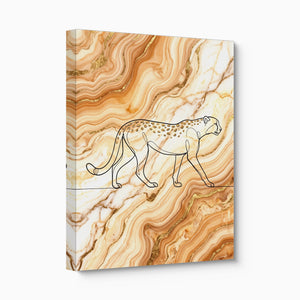 Cheetah Golden Marble โ cheetah golden marble angled flush print
