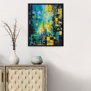 Chemical Reaction - Blue Canvas Print