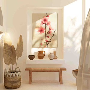 Cherry Blossom Branch - Wall Art in Black Frame