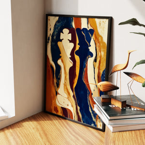 Chess Kings Silhouette - Luxury Wall Art