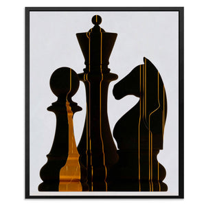 Chess Strategic Shadows - Luxury Wall Art