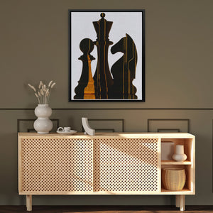 Chess Strategic Shadows - Luxury Wall Art