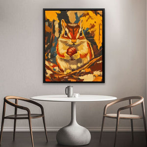 Chipmunk Nut Treasure - Luxury Wall Art