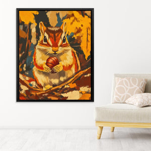 Chipmunk Nut Treasure - Luxury Wall Art