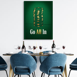 Chips Go All-In โ chips go all in sq dining room tables 1port flush print
