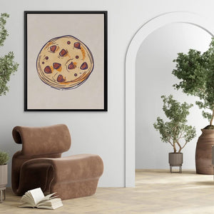 Chocolate Chip Cookie - Beige Wall Art for Kitchen