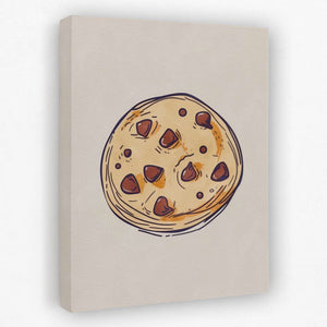 Chocolate Chip Cookie - Food Canvas Wall Art