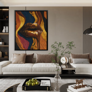 Chocolate Drip Lips - Luxury Wall Art