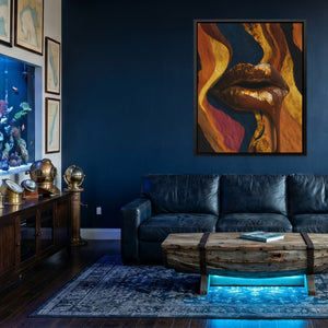 Chocolate Drip Lips - Luxury Wall Art