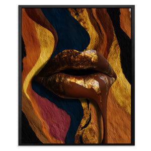 Chocolate Drip Lips - Luxury Wall Art