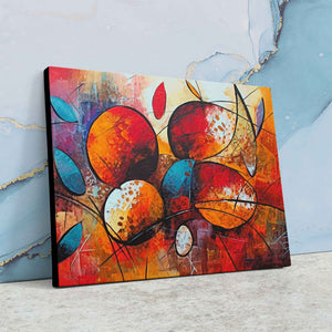 Chromatic Cadence - Abstract Wall Art in Black Frame