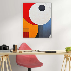 Circling Colors - Red Wall Art