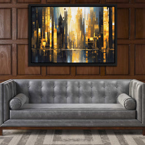 City's Horizon - Wall Street Wall Art in Black Frame