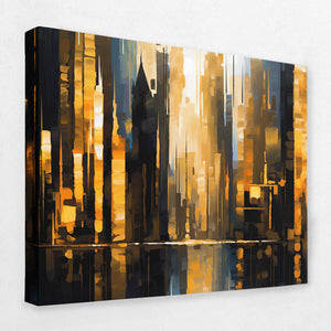 City's Horizon - Wall Art in Black Frame