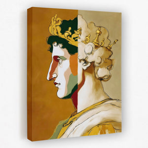 Classical Golden Profile - Luxury Wall Art