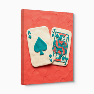 Clay Cards Spades — clay cards spades angled flush print
