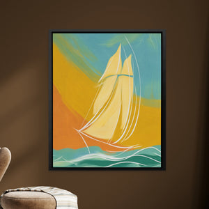 Clipper Ship Gliding - Luxury Wall Art