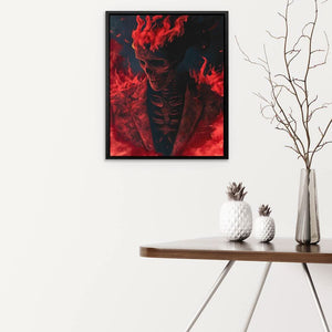 Cloaked Fire - Surrealism Wall Art in Black Frame