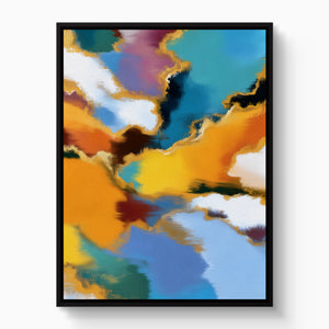 Clouds Color Surge โ clouds color surge white studio framed black
