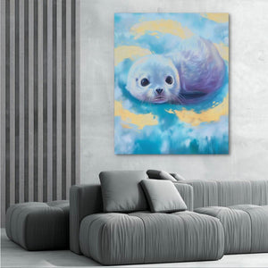 Cloudy Ocean Eyes - Blue Wall Art for Nursery