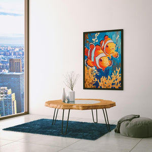 Clownfish Coral Splash - Luxury Wall Art