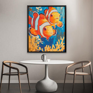 Clownfish Coral Splash - Luxury Wall Art