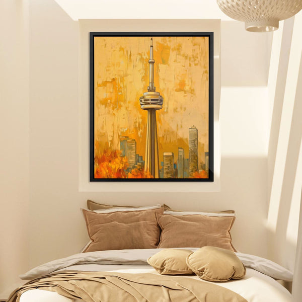 CN Tower in Fall Colors in a room