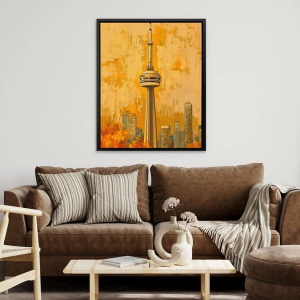 CN Tower in Fall Colors in a room