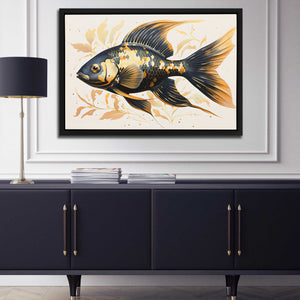 Coastal Chroma - Fish Wall Art in Black Frame