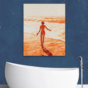 Coastal Memories - Abstract Wall Art in Black Frame