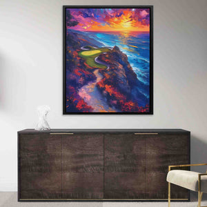 Coastal Par 3 - Coastal Wall Art in Black Frame