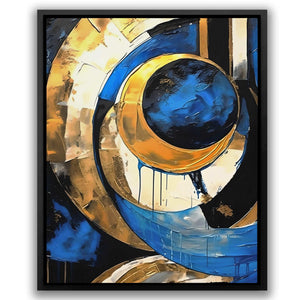 Cobalt Luxe - Cobalt Wall Art in Black Frame