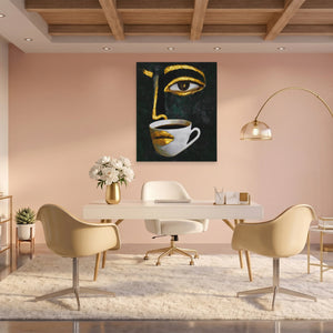 Coffee Pour Portrait - Luxury Wall Art