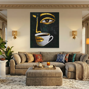 Coffee Pour Portrait - Luxury Wall Art