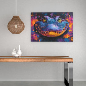 Colorful Alligator - Large Maximalist Canvas Print